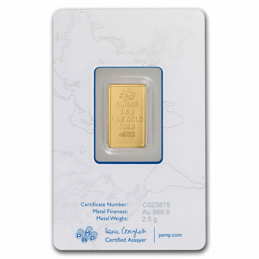 2.5g Gold Bar - PAMP Suisse Rosa VIP