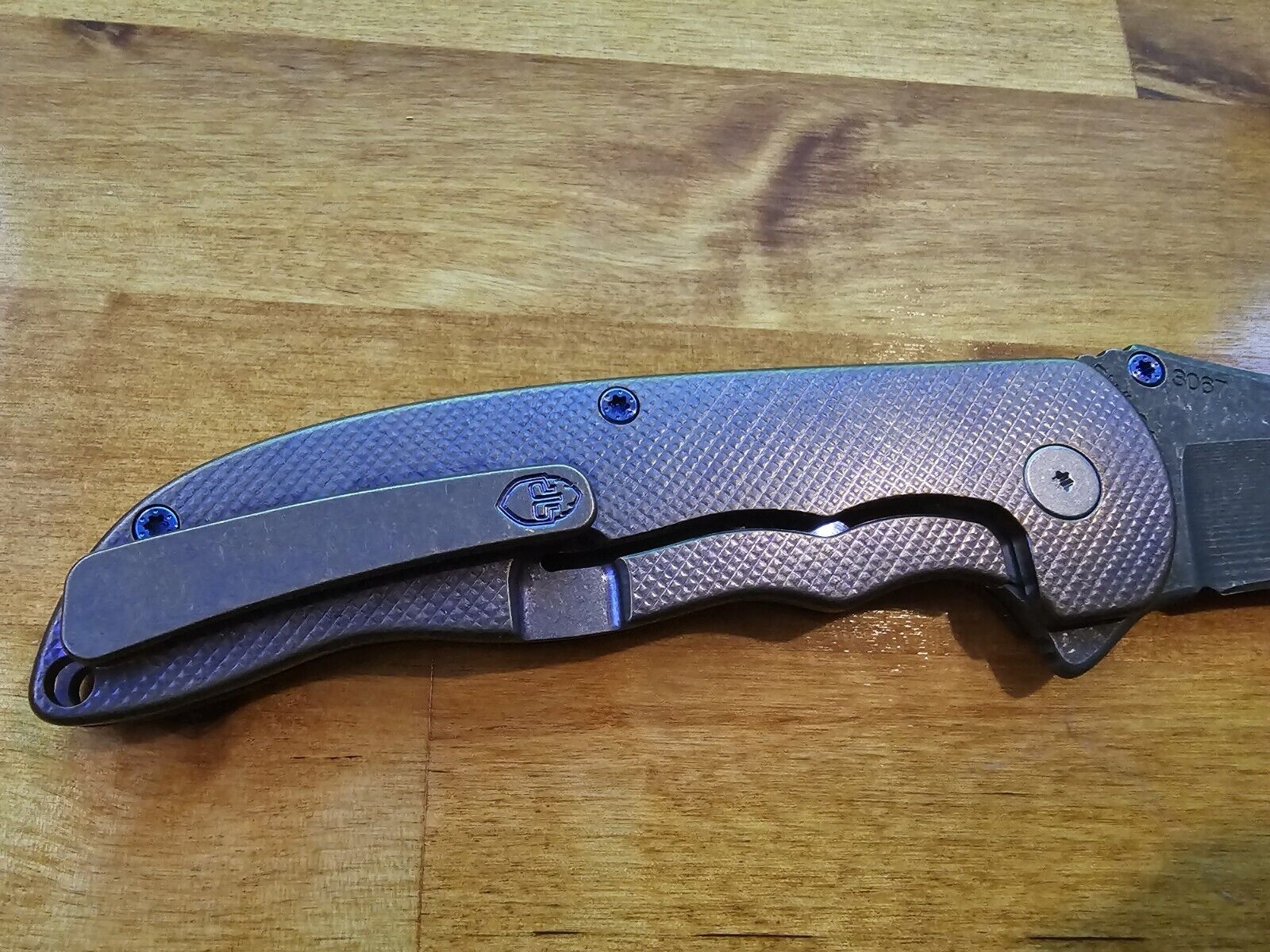 Purple Crosshatch Grimsmo Norseman with Bronze Flakes