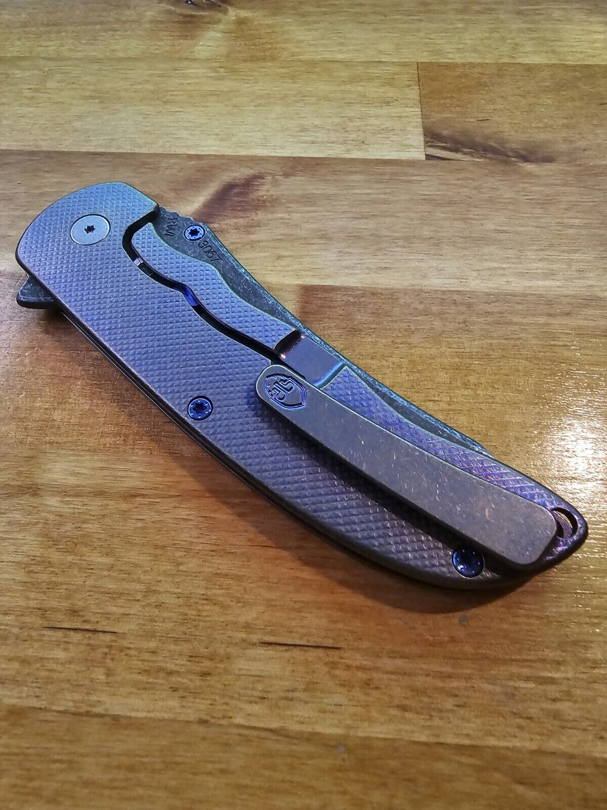 Purple Crosshatch Grimsmo Norseman with Bronze Flakes