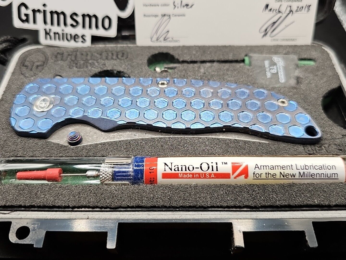 GRIMSMO Knives NORSEMAN #985 Honeycomb Blue
