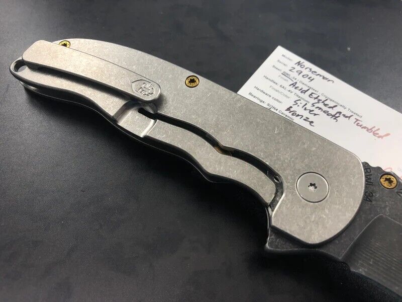 Grimsmo Norseman #2904: Silver smooth handle, bronze hardware