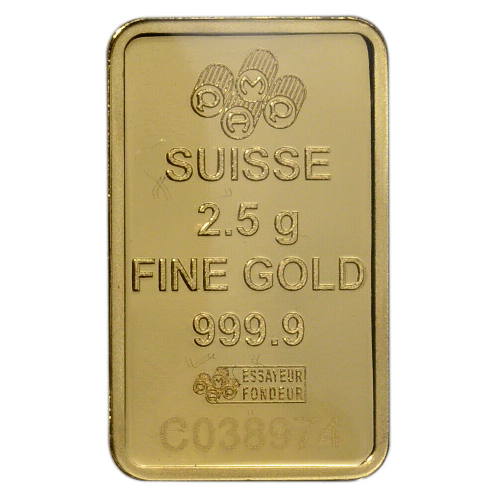 PAMP Suisse 2.5g Gold Bar Fortuna 999.9 Fine