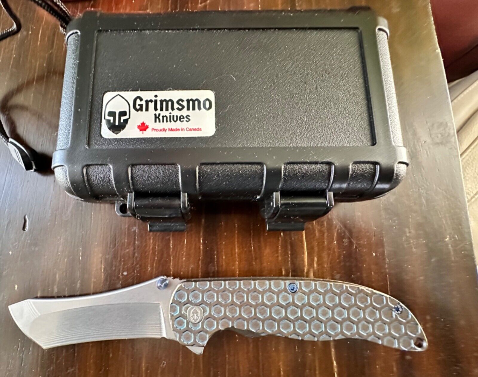 Grimsmo Norseman, CPM 154, Bronze Blue Honeycomb Ti