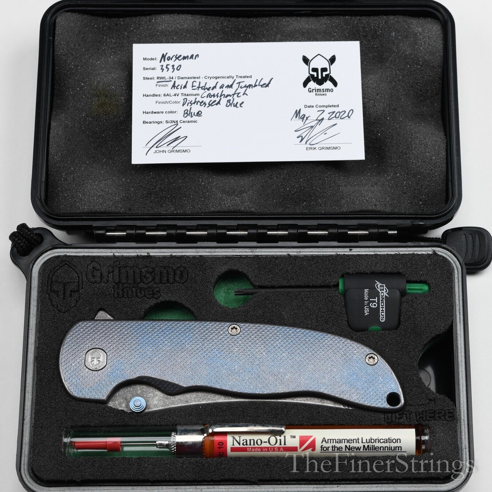 Grimsmo Norseman #3530 Distressed Blue Acid Etched