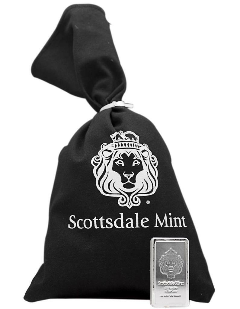 10 oz Scottsdale STACKER® .999 Silver Bar with Bag