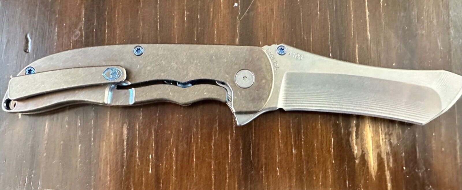 Grimsmo Norseman, CPM 154, Bronze Blue Honeycomb Ti