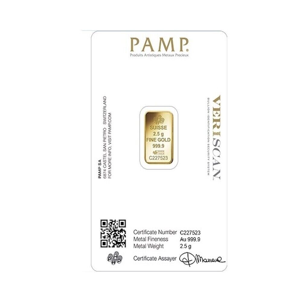 PAMP Suisse Rosa 2.5g Gold Bar .9999