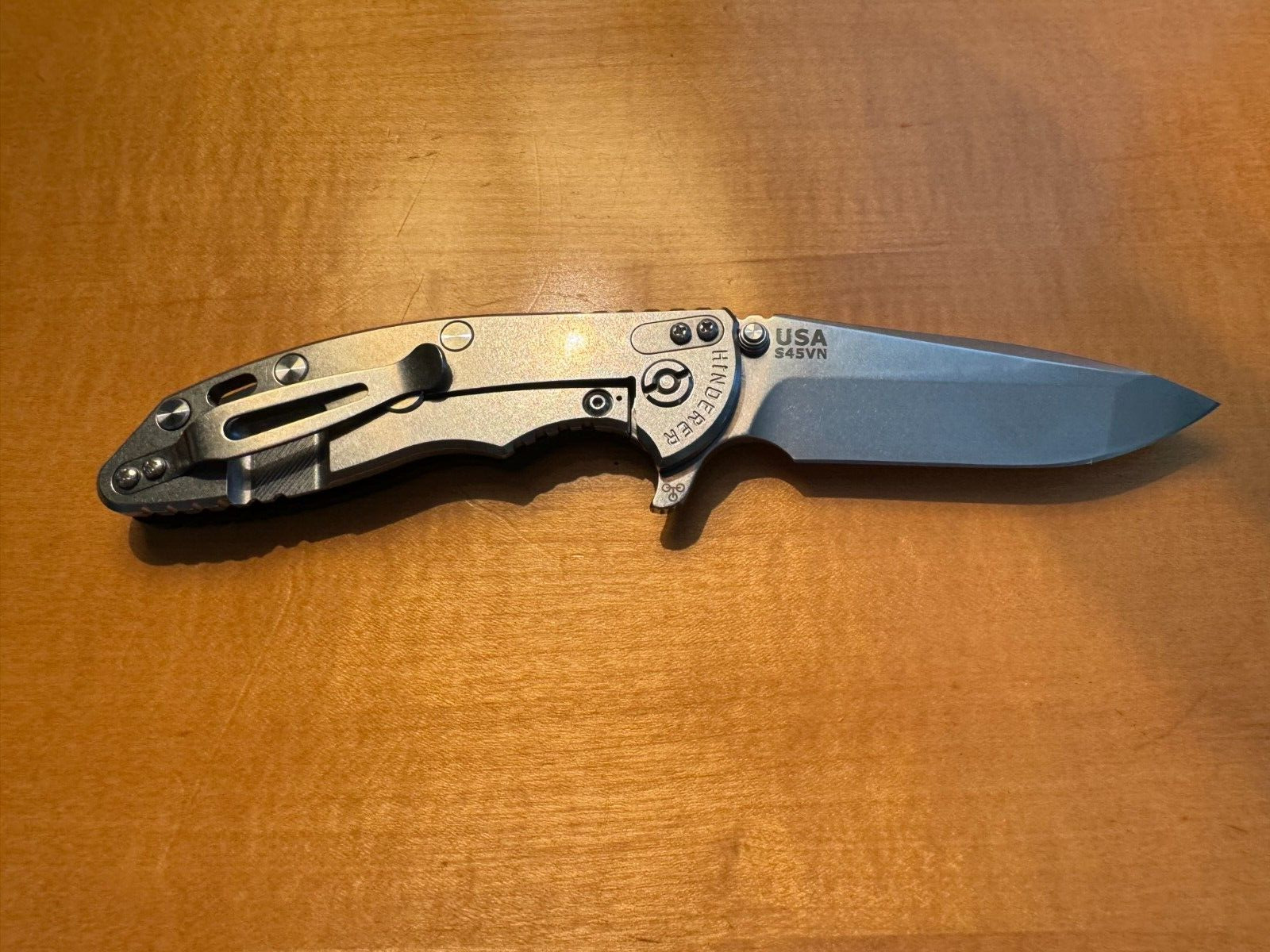 VIP Hinderer XM-18 Spanto S45VN Full Titanium Dragon Skin