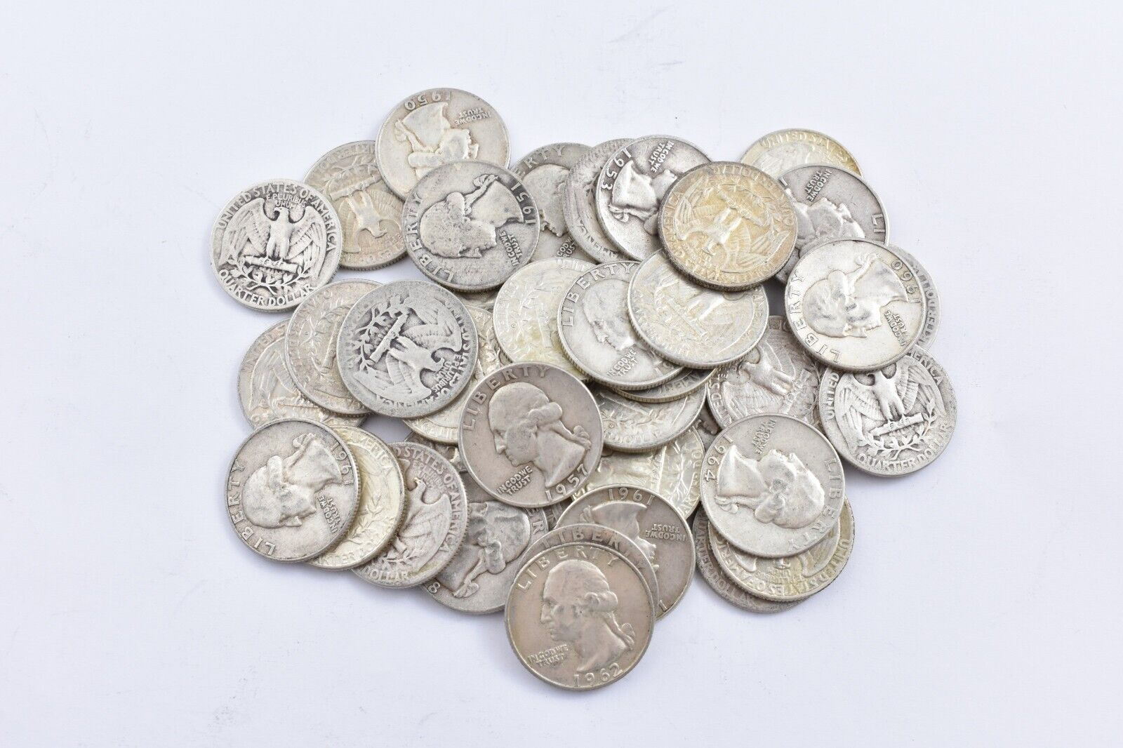 Washington Quarters $10 Face 90% Silver Roll Collection