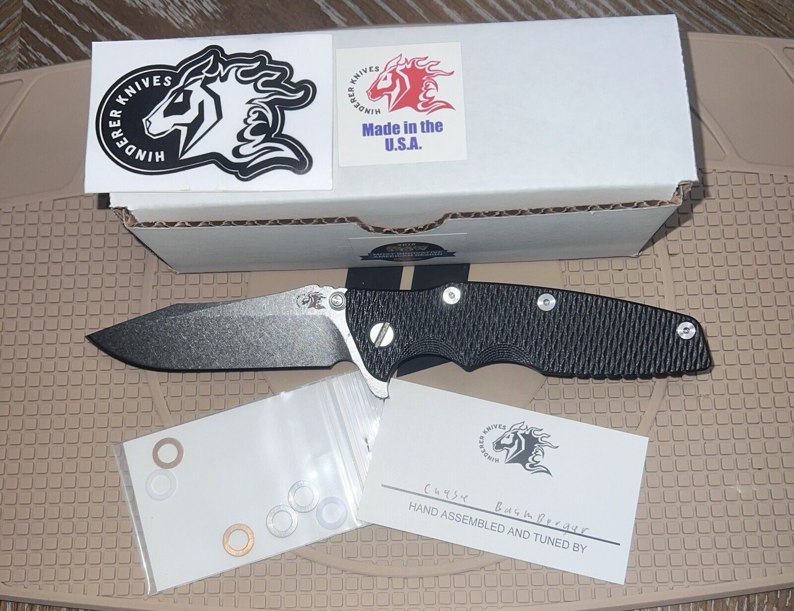 Hinderer Eklipse Spearpoint 3.5” Blue & Black G-10