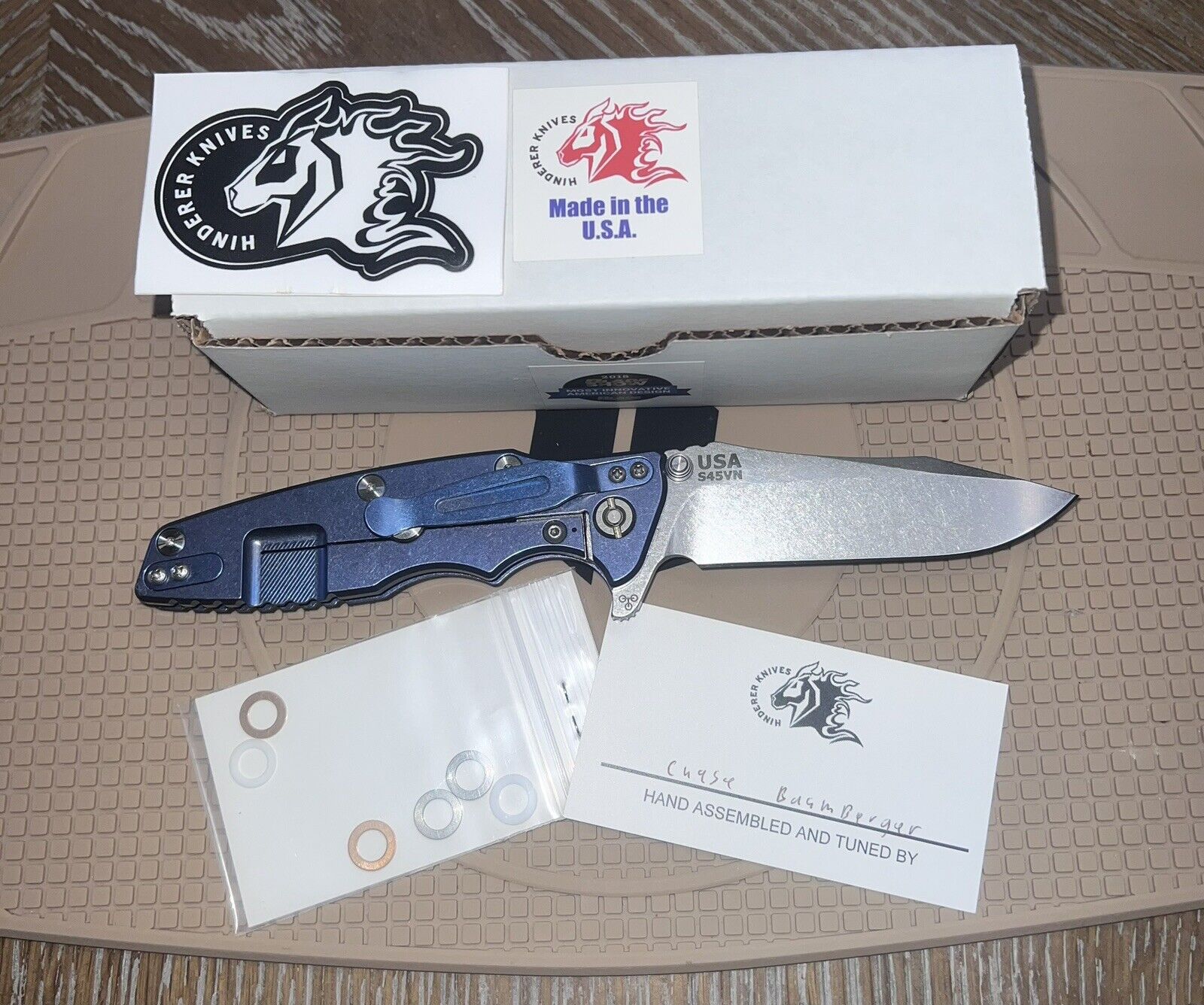 Hinderer Eklipse Spearpoint 3.5” Blue & Black G-10
