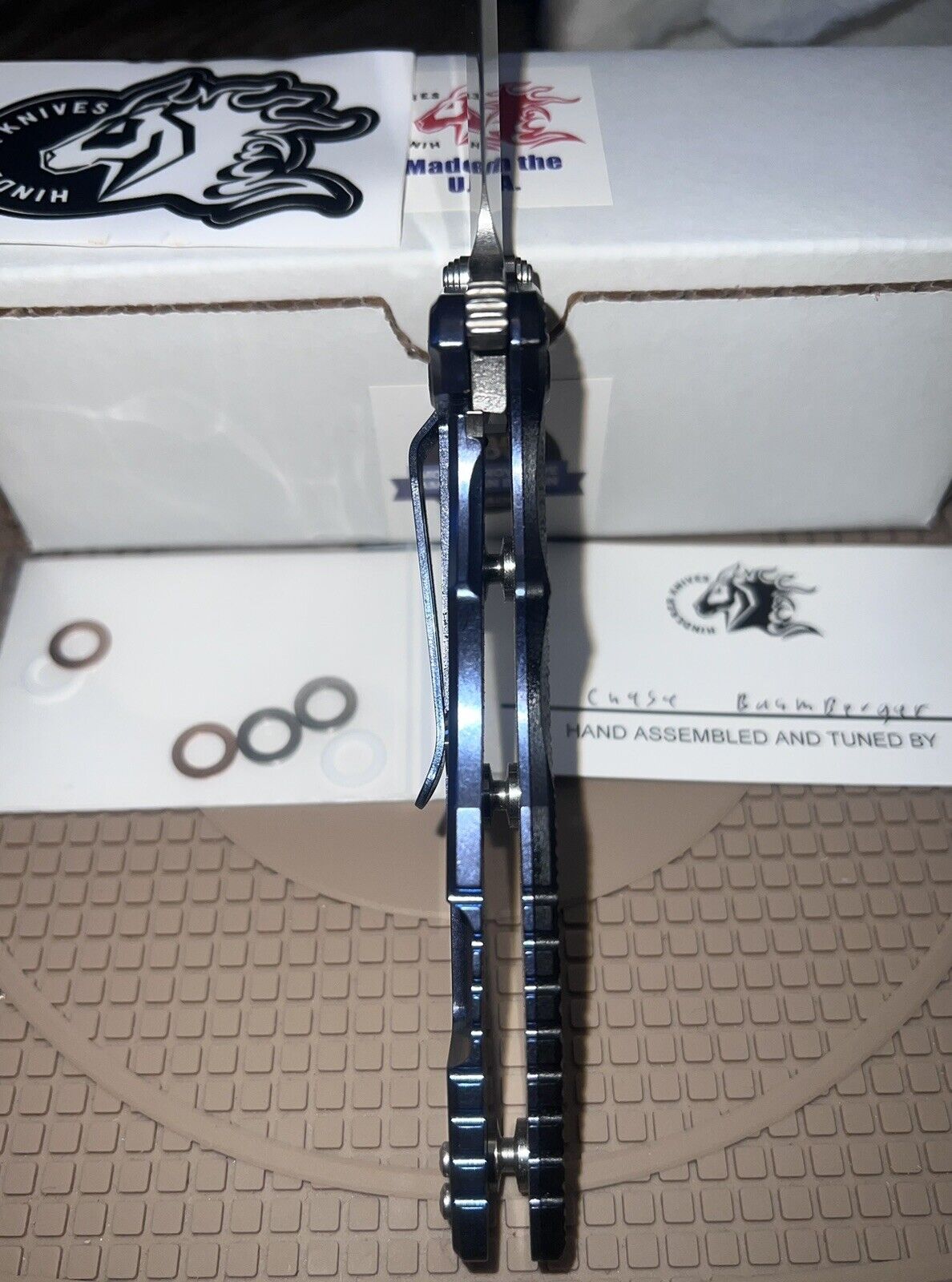 Hinderer Eklipse Spearpoint 3.5” Blue & Black G-10