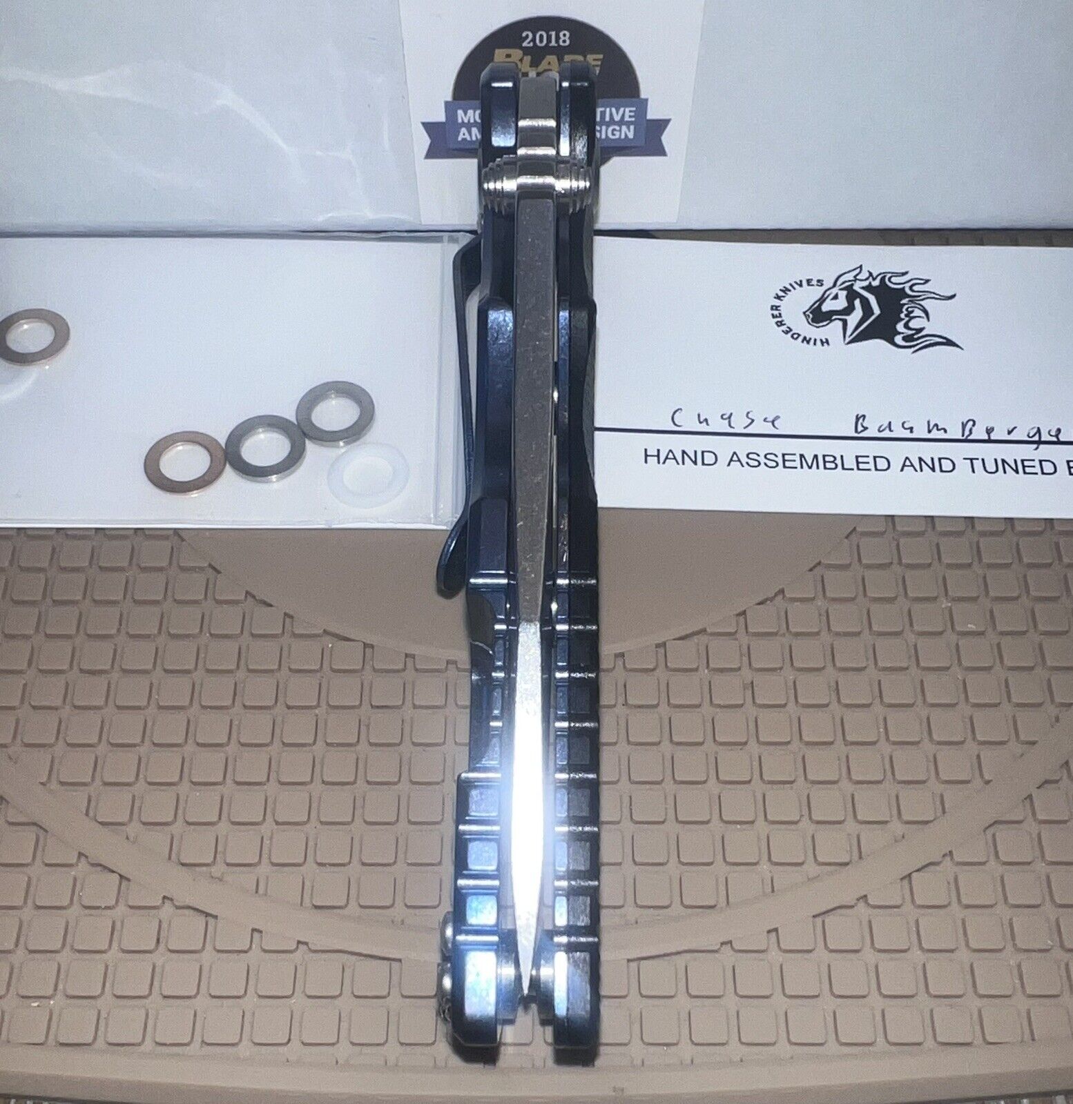 Hinderer Eklipse Spearpoint 3.5” Blue & Black G-10