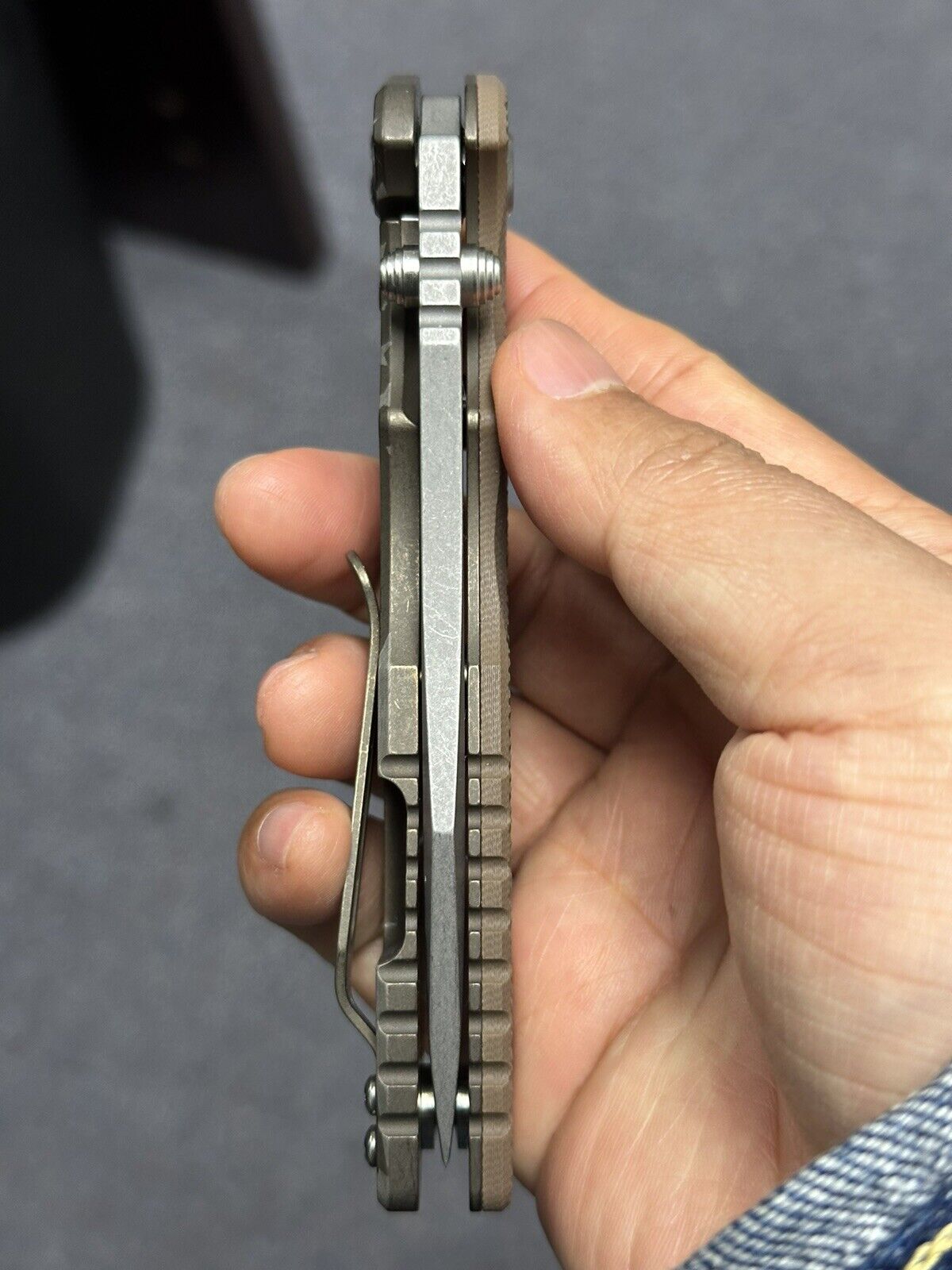 VIP Marketplace: Hinderer Eklipse Spearpoint Knife Stonewash S45VN