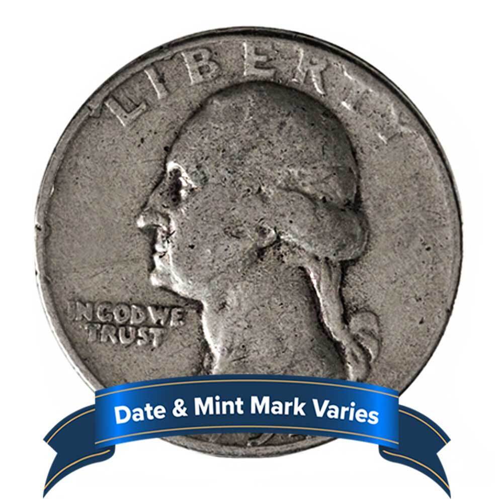 40 Washington Quarters - $10 Face Value - Full Dates