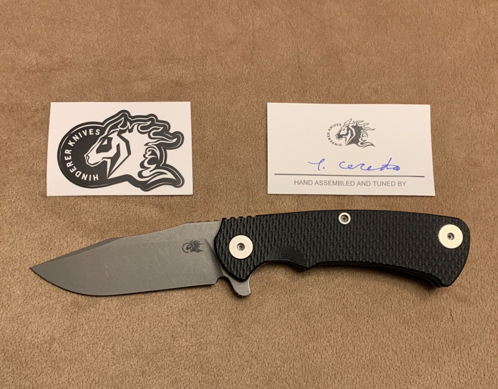 Hinderer Project X Black G10 Knife, VIP Exclusive