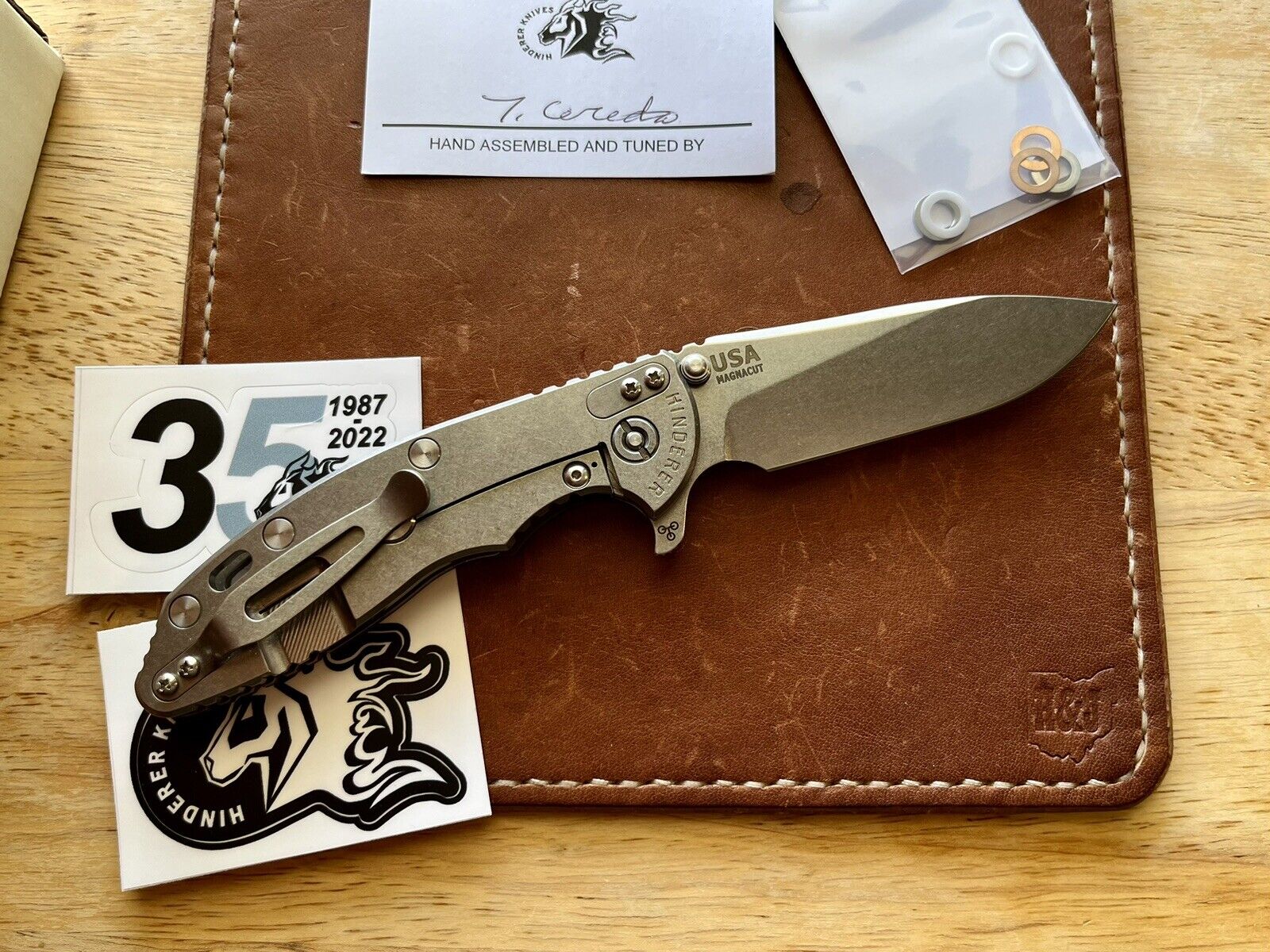 Hinderer XM-18 3.5 Slicer, Tri Way, Stonewash Magnacut