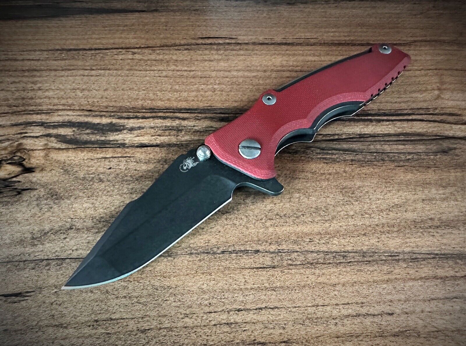 Hinderer Knives Eklipse 3" Harpoon Spanto, CPM20CV, Black/Red