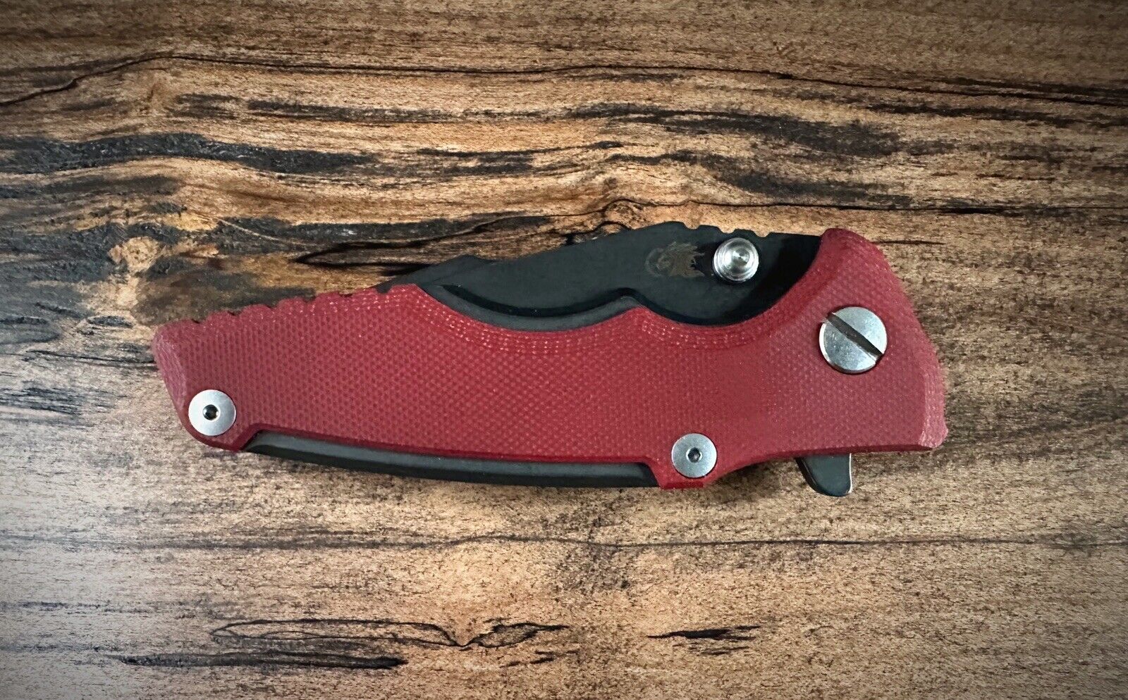 Hinderer Knives Eklipse 3" Harpoon Spanto, CPM20CV, Black/Red