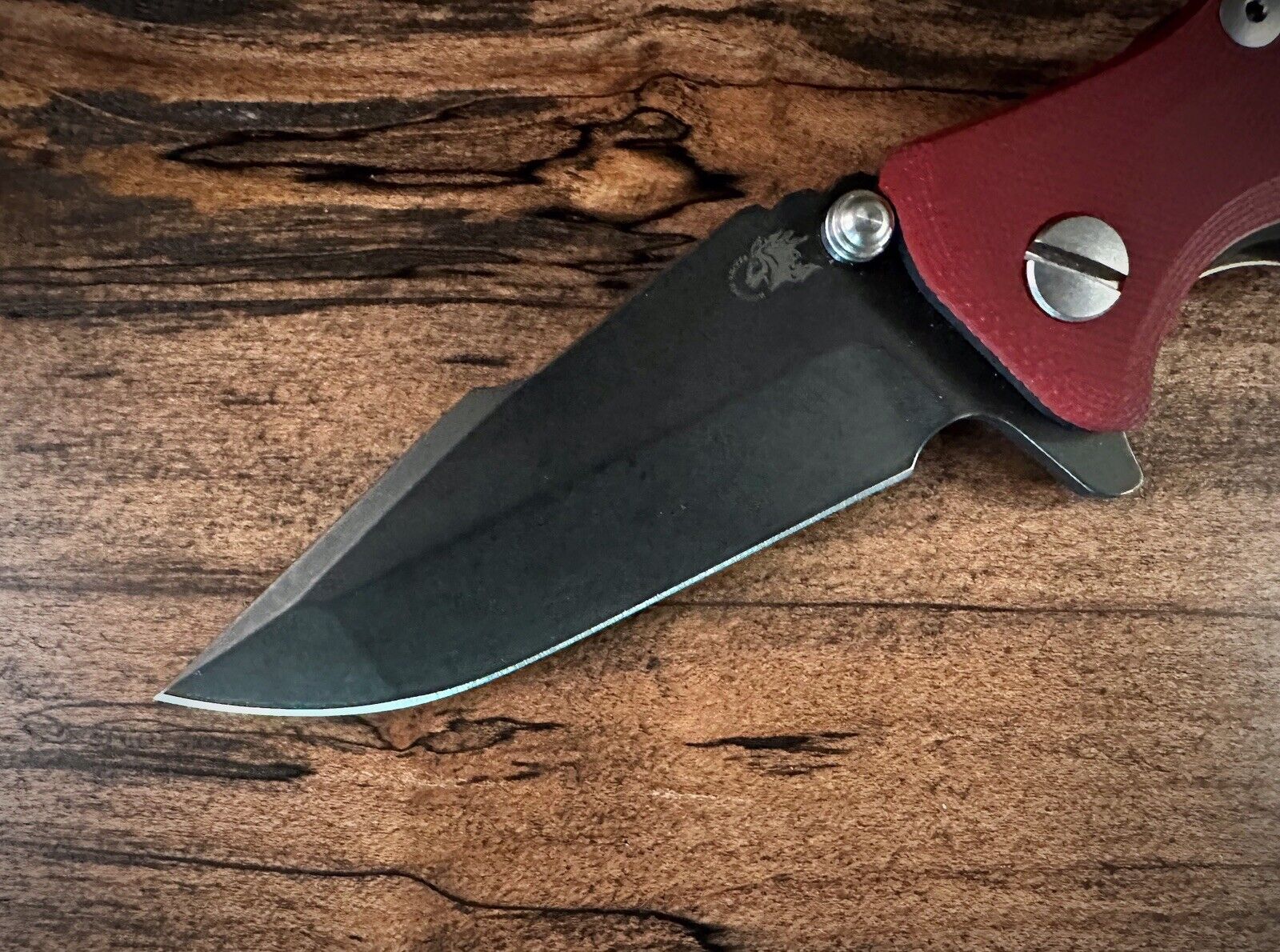 Hinderer Knives Eklipse 3" Harpoon Spanto, CPM20CV, Black/Red