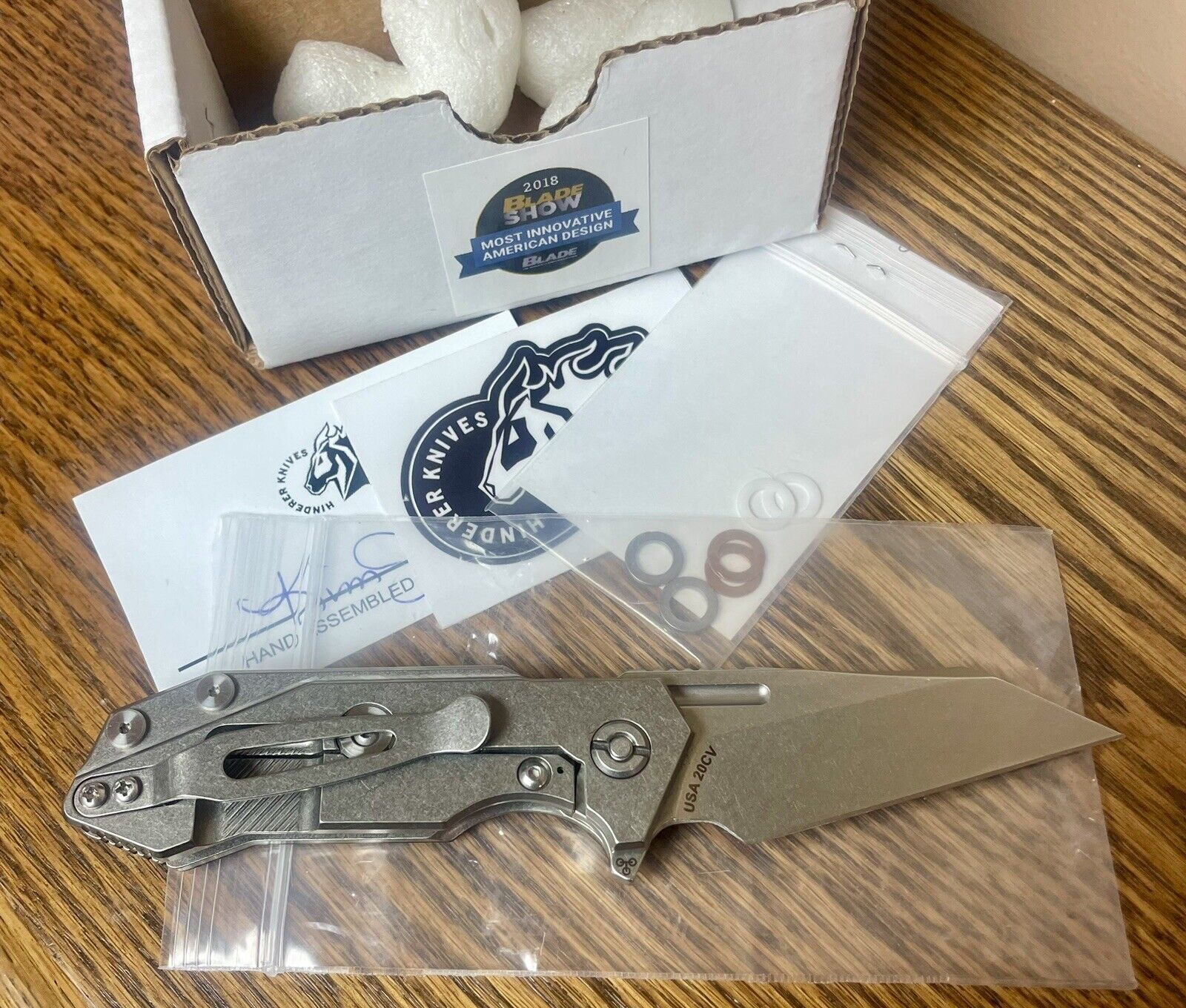 Hinderer Knives Halftrack Wharncliffe CPM 20CV G10