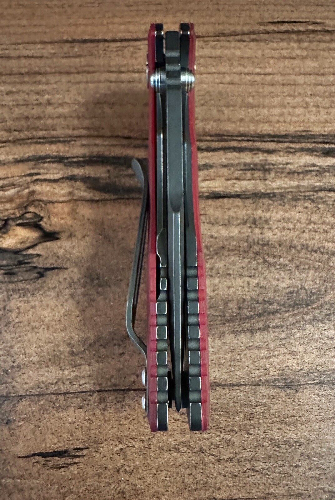 Hinderer Knives Eklipse 3" Harpoon Spanto, CPM20CV, Black/Red