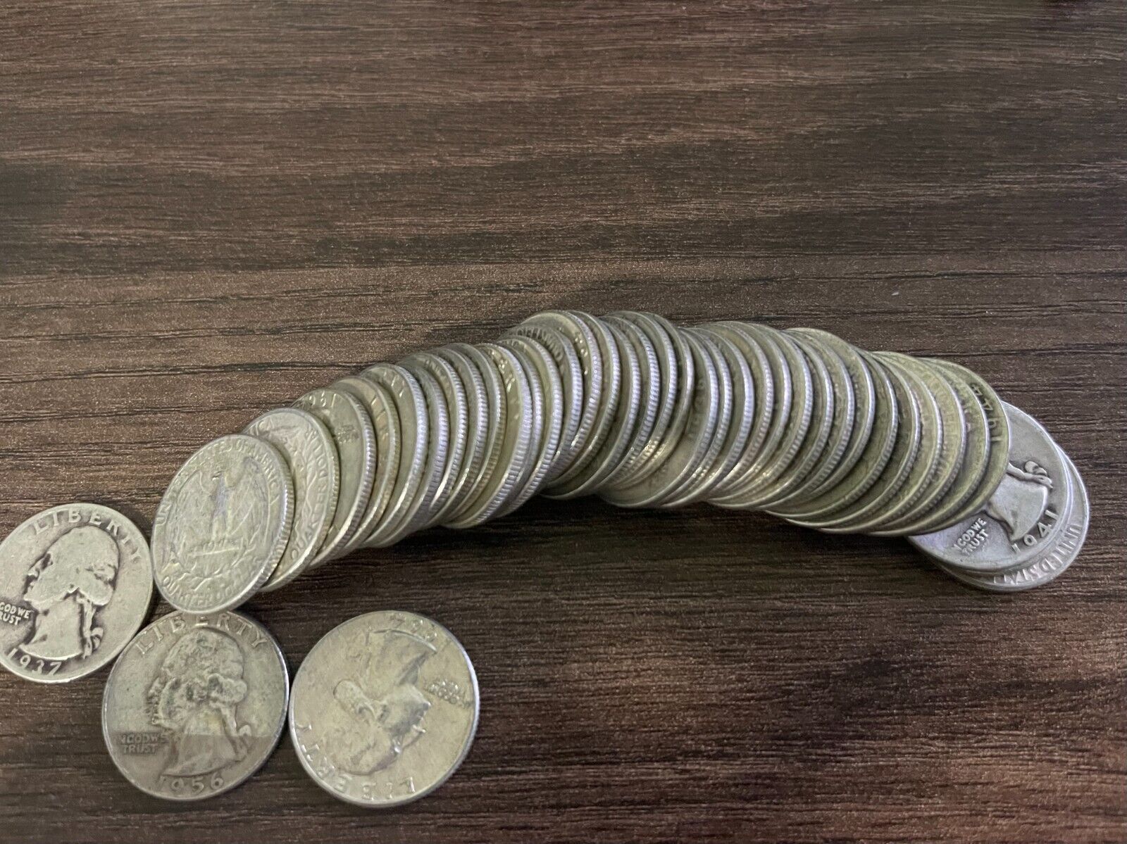 40 $10 Face Value 90% Silver Washington Quarters