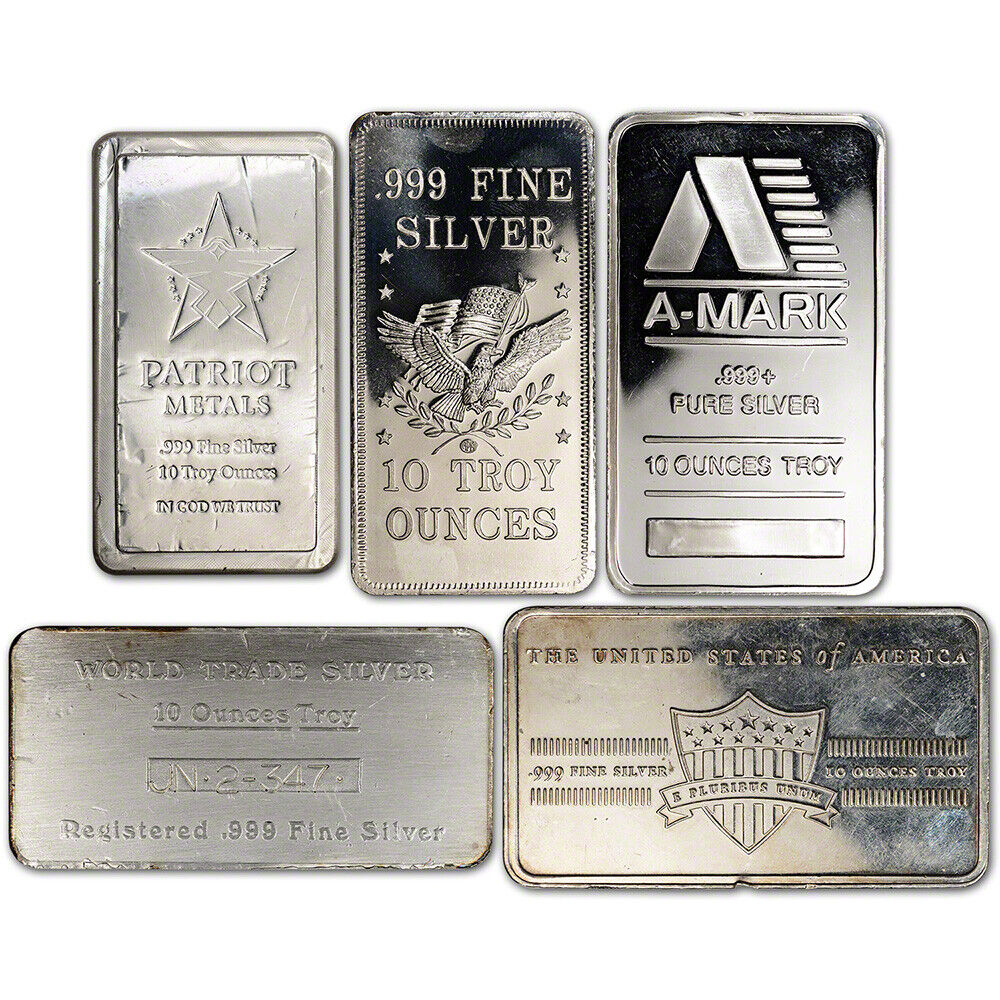 Pair of 10 oz. Silver Bars - Random Manufacturer