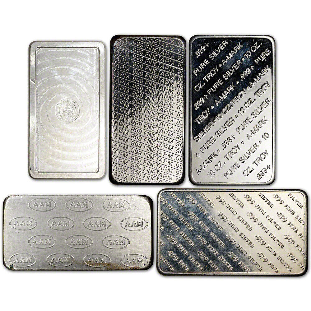 Pair of 10 oz. Silver Bars - Random Manufacturer