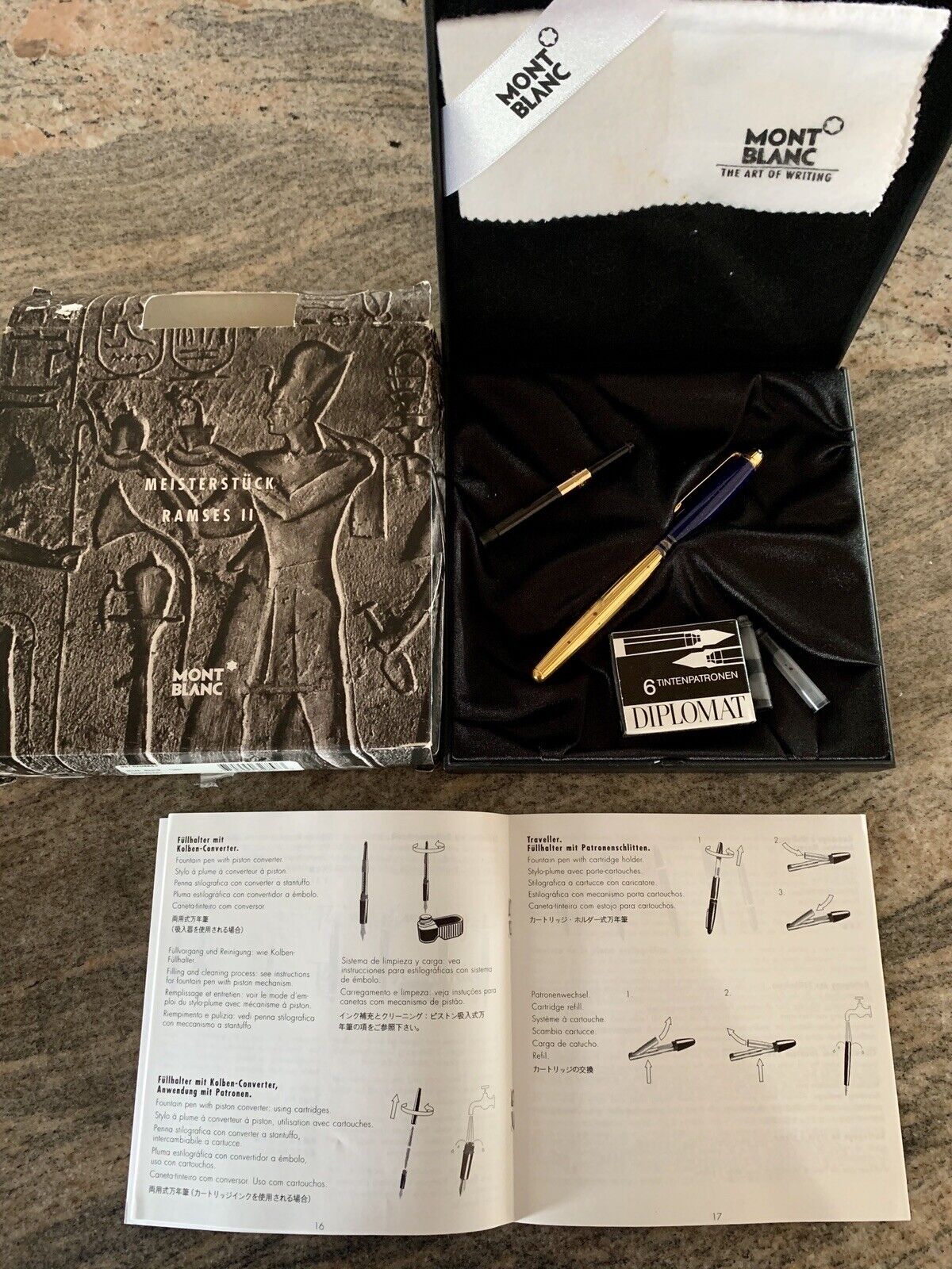 Montblanc Meisterstuck Solitaire Ramses II Fountain Pen 18K