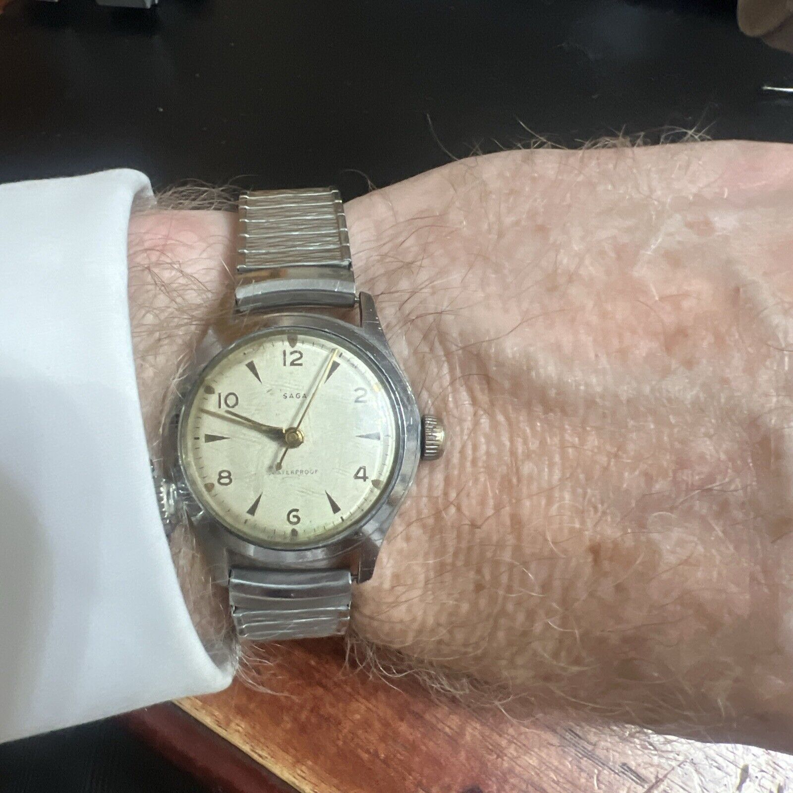 Men's Vintage SAGA Wind Up Wristwatch VIP Style