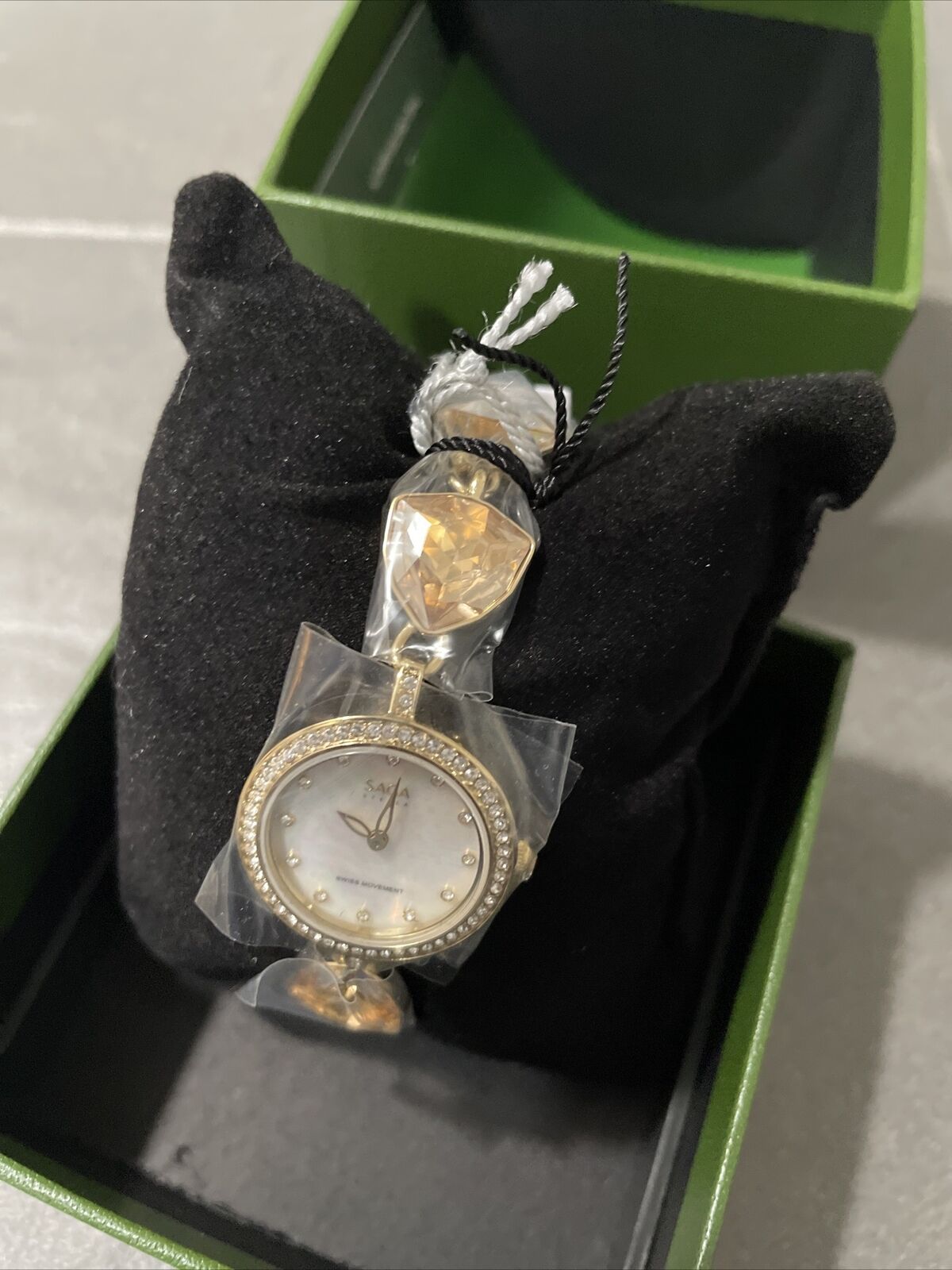 SAGA Crystal Danube Women's Wrist Watch Bracelet
