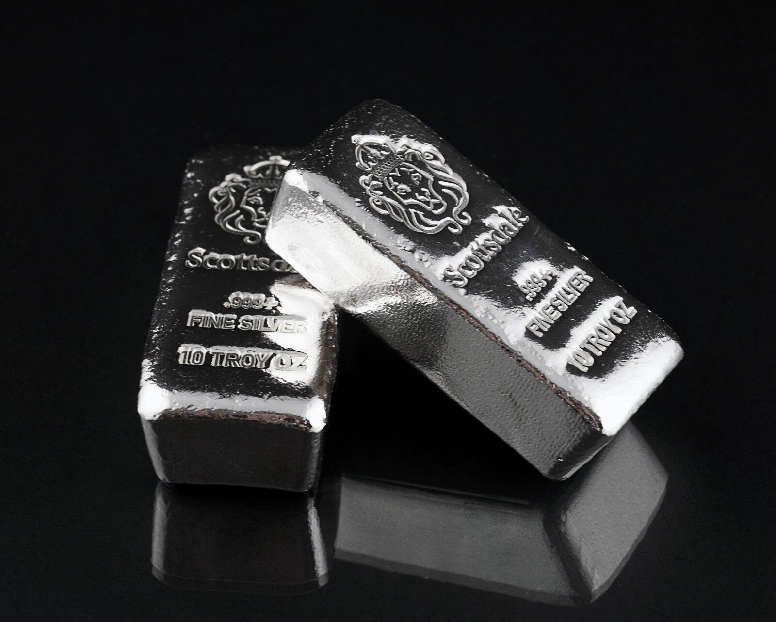 10 oz Silver Bar Scottsdale Mint Chunky #A396