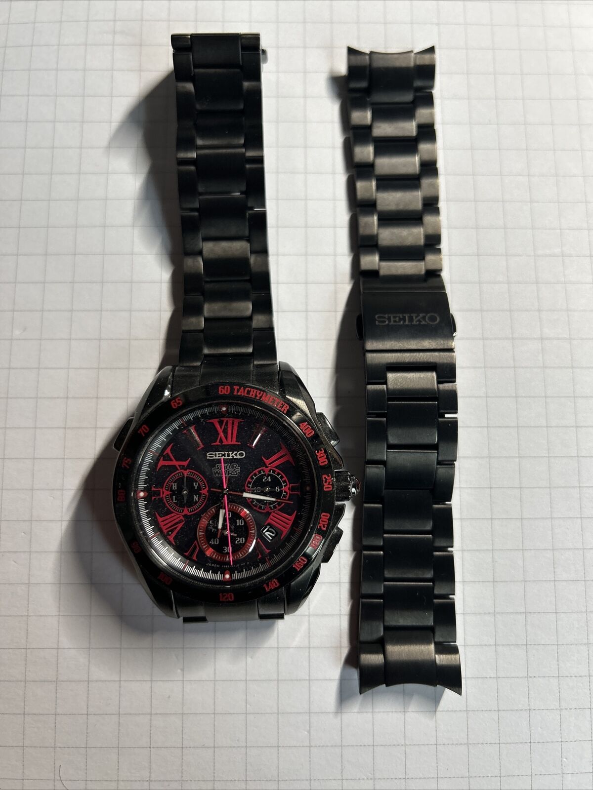 SEIKO Star Wars Darth Maul Solar Chronograph Watch