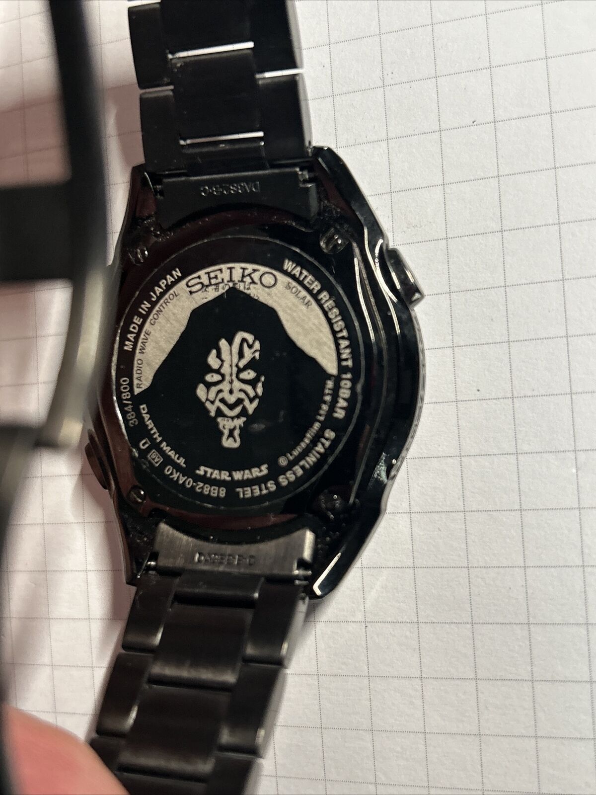SEIKO Star Wars Darth Maul Solar Chronograph Watch