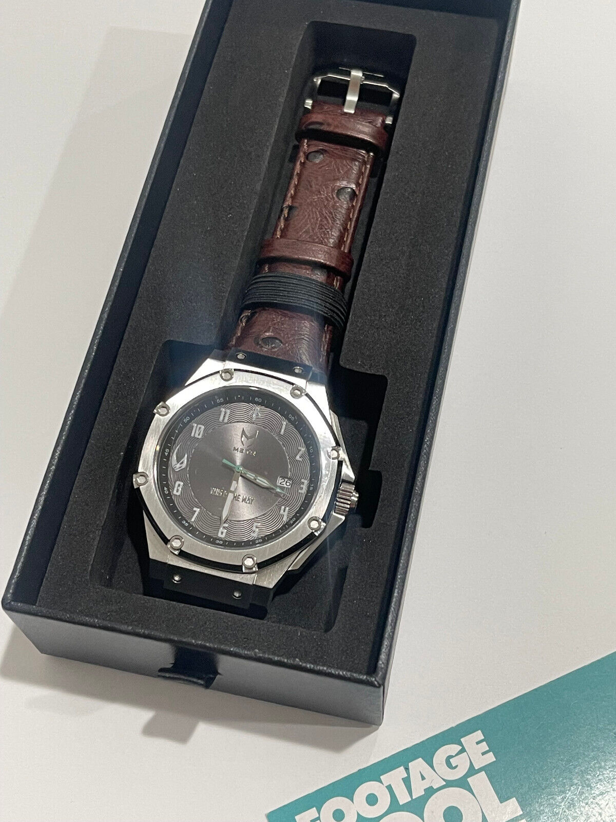 Seiko NH35 Automatic Star Wars Mandalorian Watch with Ostrich Band