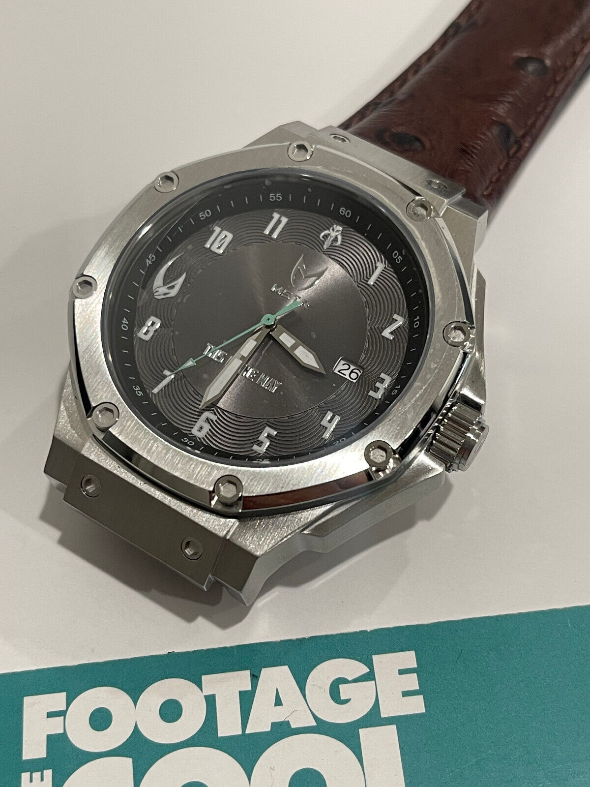 Seiko NH35 Automatic Star Wars Mandalorian Watch with Ostrich Band