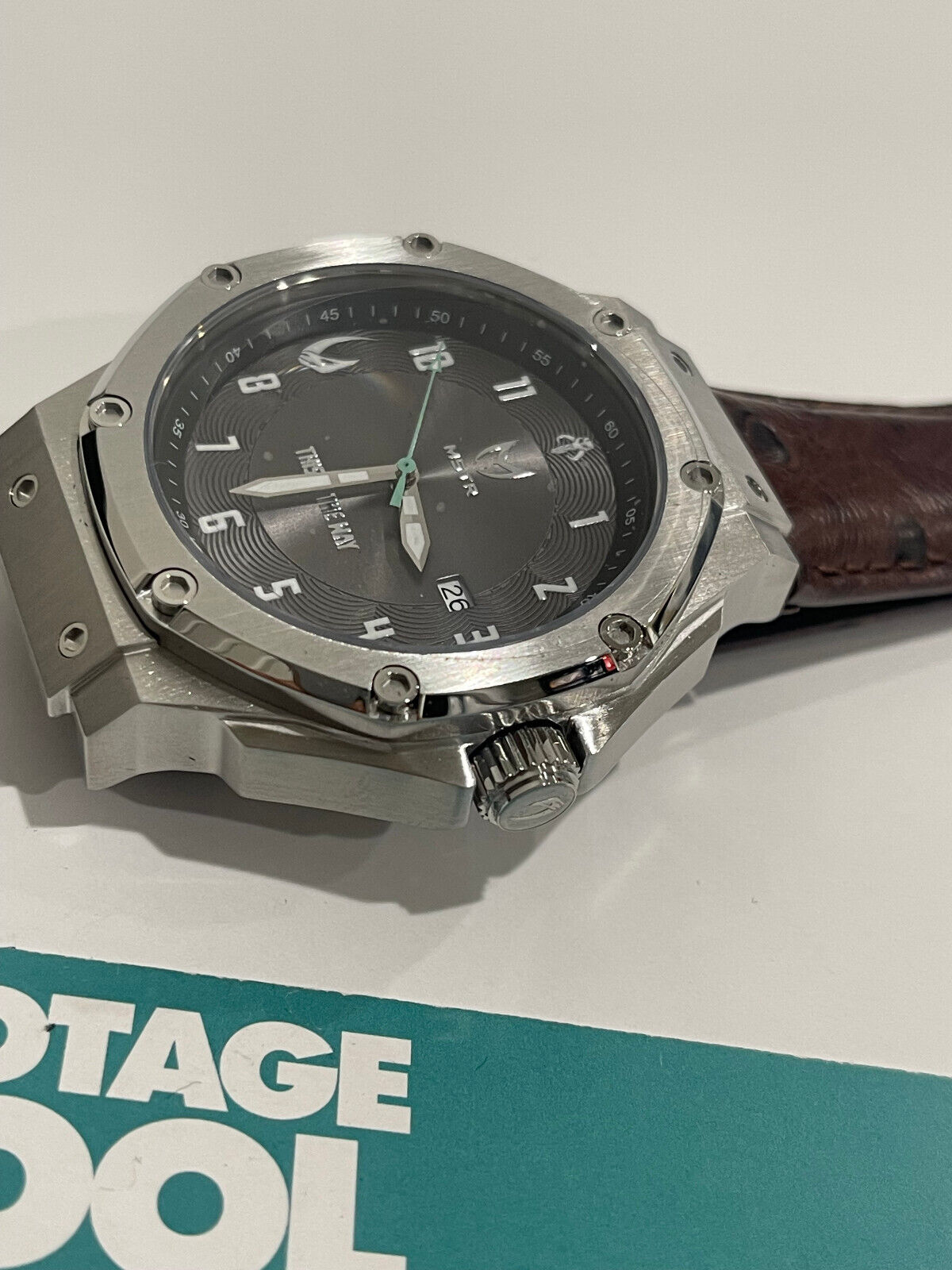 Seiko NH35 Automatic Star Wars Mandalorian Watch with Ostrich Band