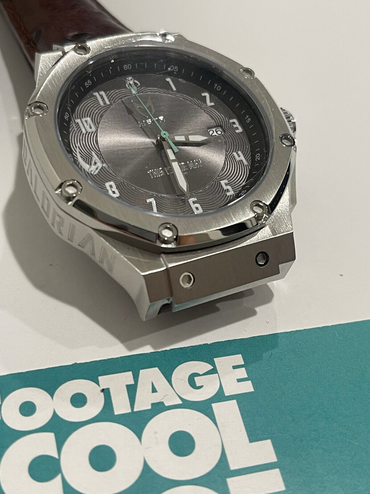 Seiko NH35 Automatic Star Wars Mandalorian Watch with Ostrich Band
