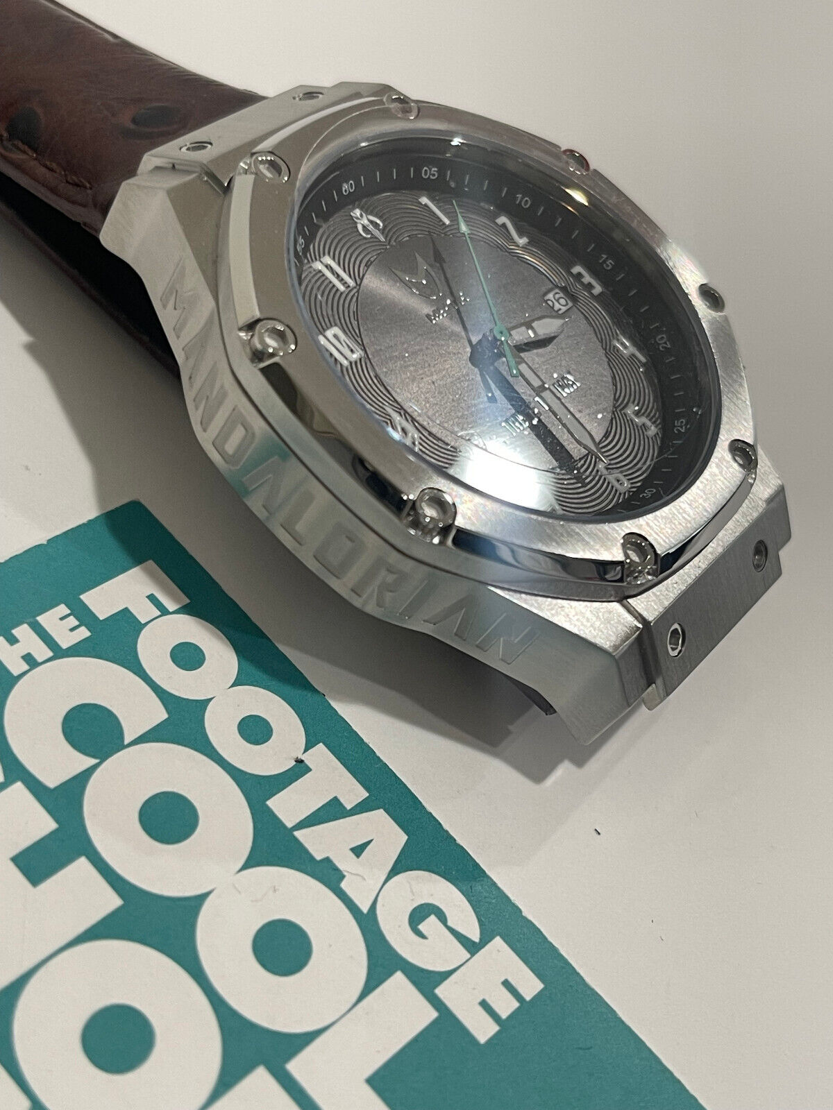 Seiko NH35 Automatic Star Wars Mandalorian Watch with Ostrich Band