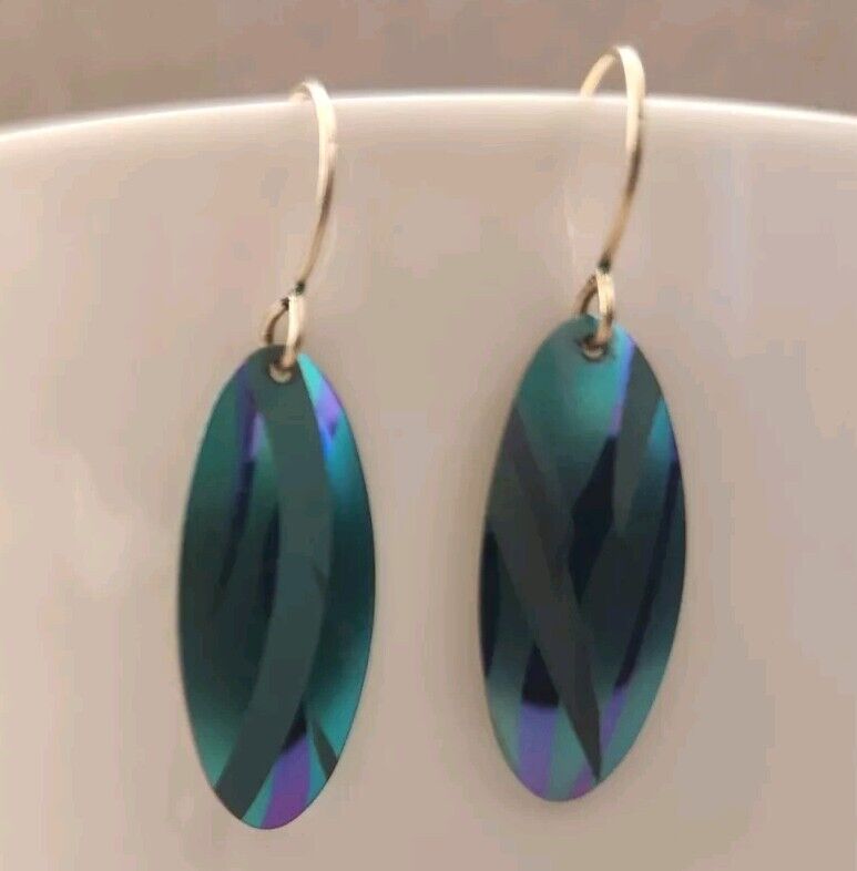 Handcrafted niobium earrings by Holly Yashi
