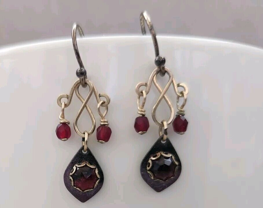 Red Stone Holly Yashi Niobium Earrings VIP Collection
