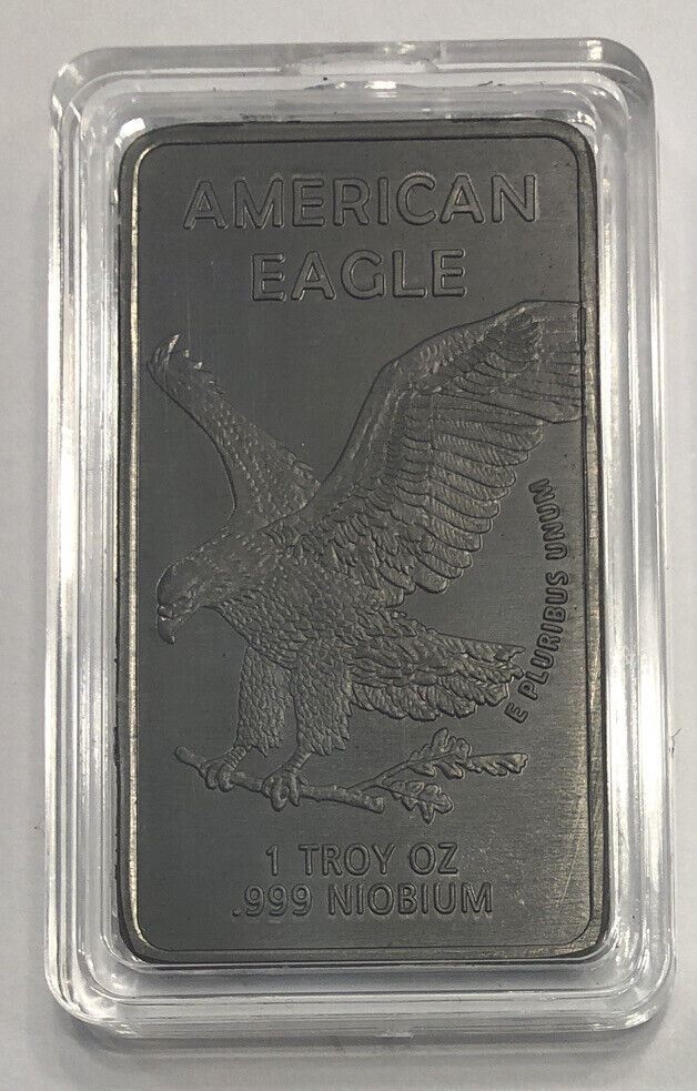 1oz .999 Pure Niobium Metal Walking Liberty Eagle Bars
