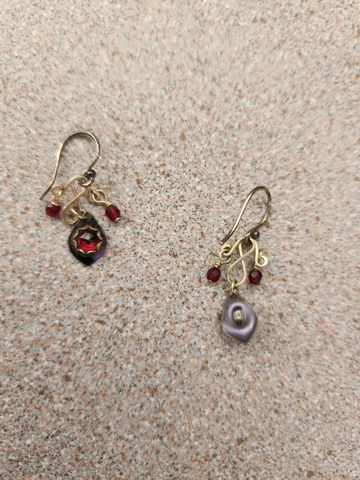Red Stone Holly Yashi Niobium Earrings VIP Collection