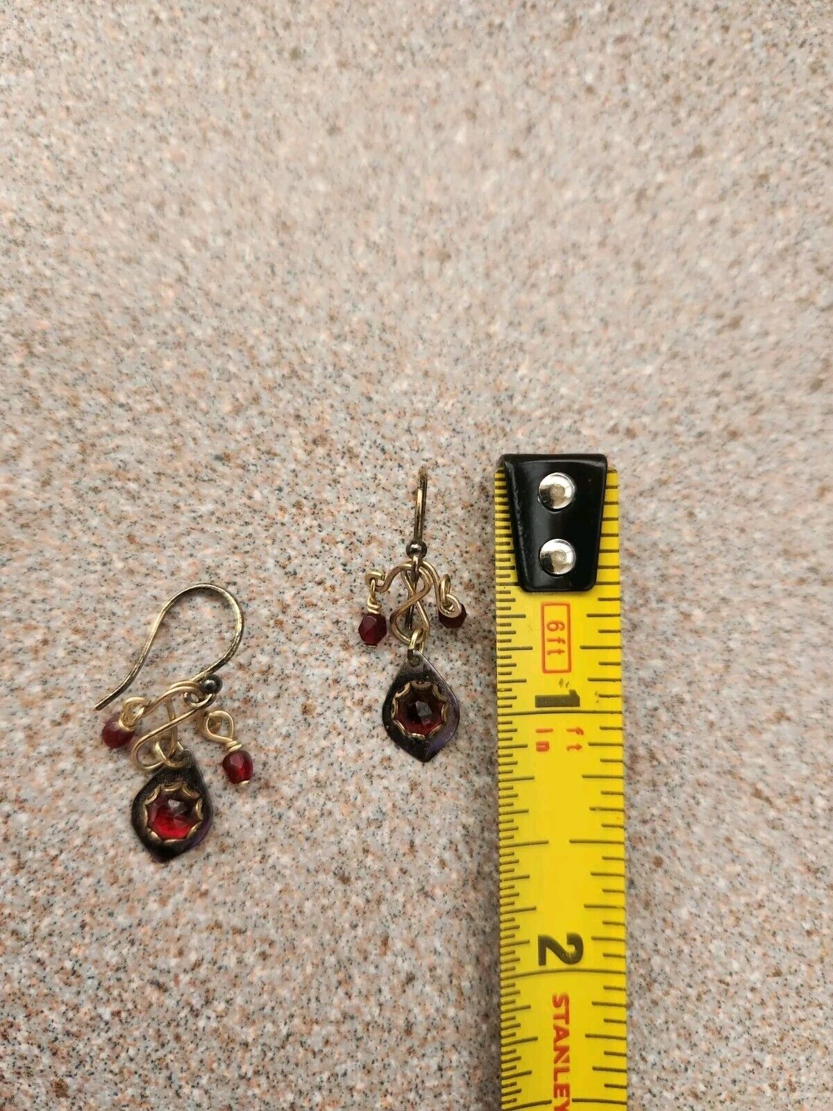 Red Stone Holly Yashi Niobium Earrings VIP Collection