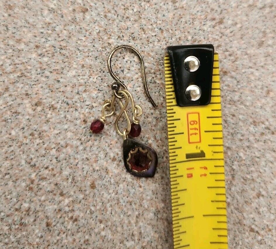 Red Stone Holly Yashi Niobium Earrings VIP Collection