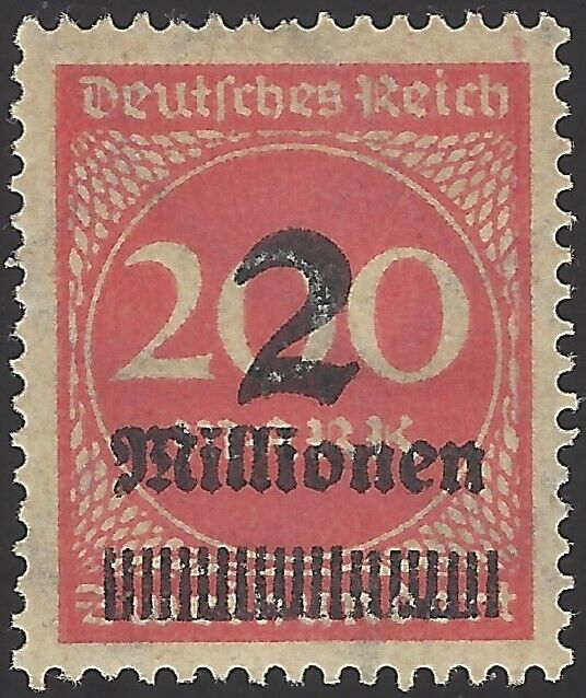 1923 Weimar Republic German Empire Overprint Stamp