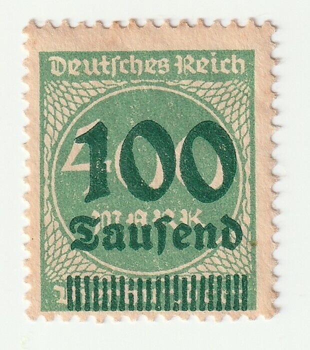 German Empire 1923 Overprinted Stamp 100m on 400M