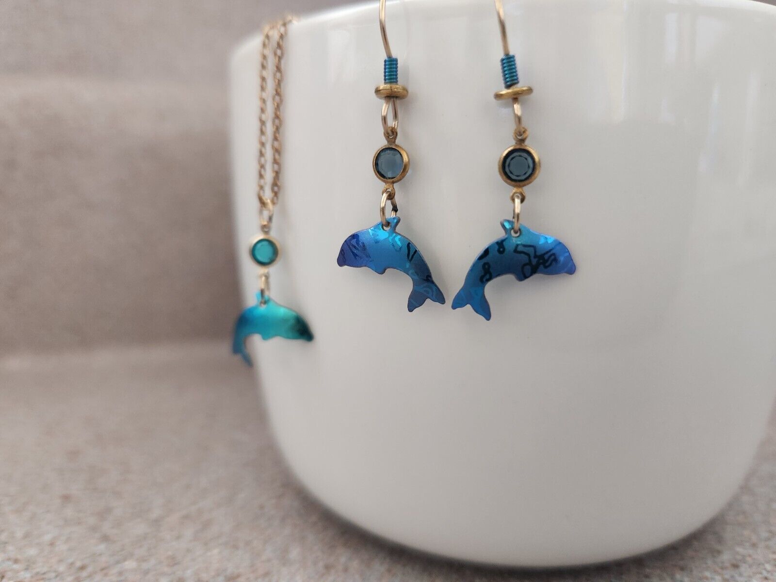 Holly Yashi Dolphin Earrings & Necklace Set