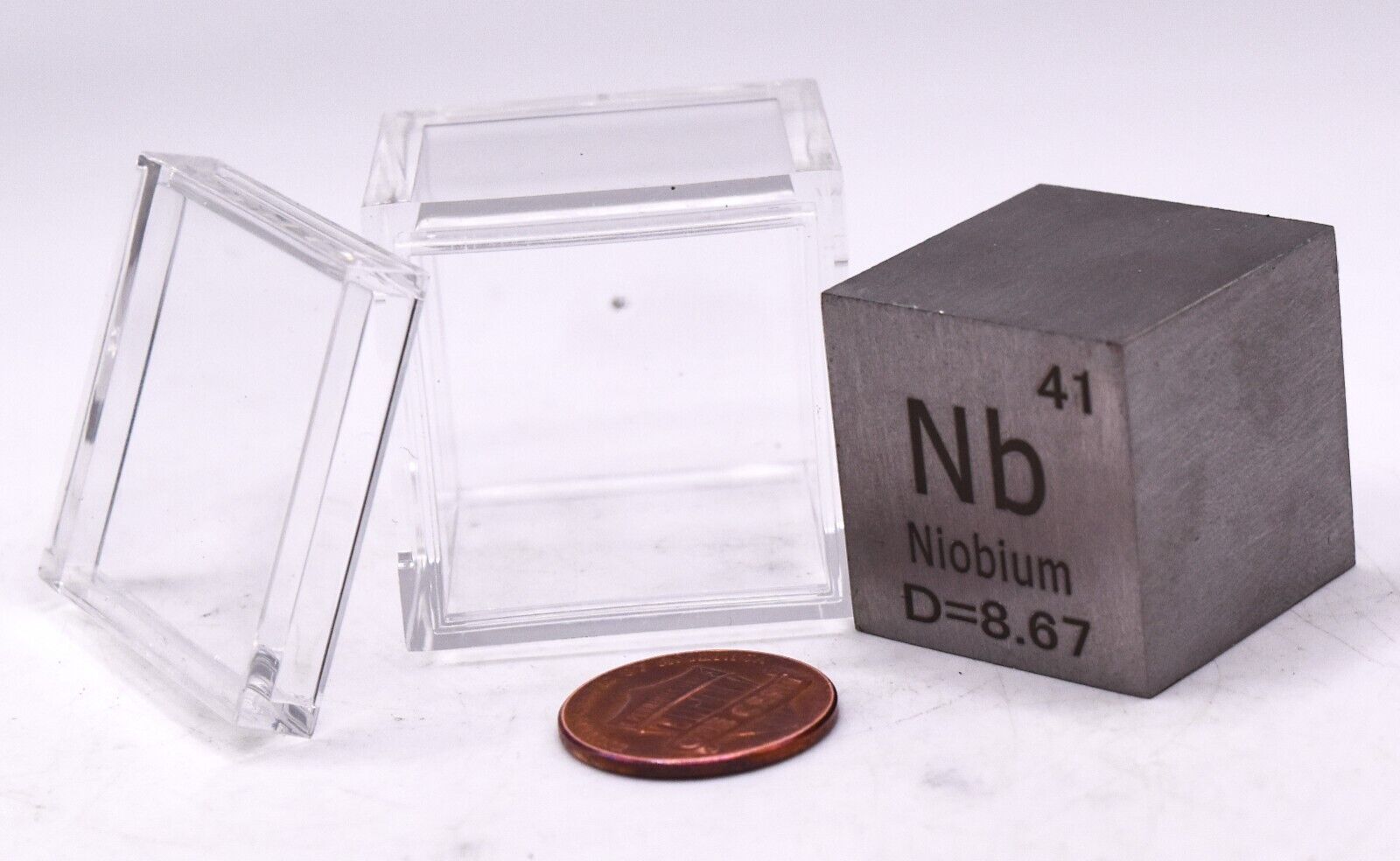 Pure Metal Cube Engraved with Density Collection + Case